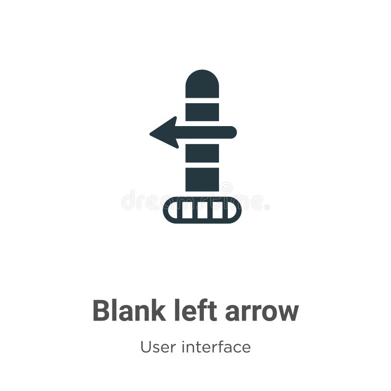 Icono vectorial de flecha izquierda en blanco sobre fondo blanco Símbolo de icono de flecha izquierda en blanco vector plano de l libre illustration