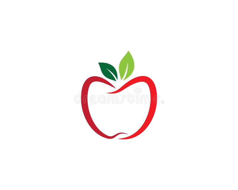 Icono vectorial de plantilla de logotipo de Apple stock de ilustración Icono vectorial de plantilla de logotipo de Apple stock de ilustración