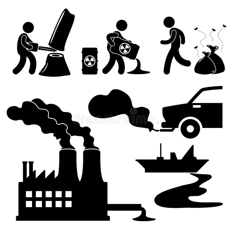 Icono verde de la contaminación del calentamiento del planeta libre illustration Icono verde de la contaminación del calentamiento del planeta libre illustration