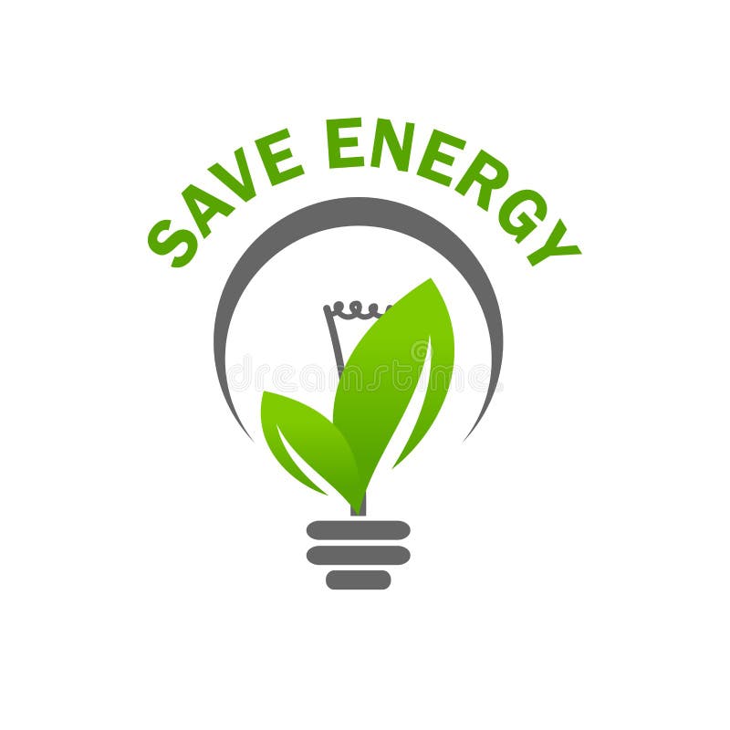 Icono verde del vector de la energía de la reserva del bulbo de lámpara de la luz de la hoja ilustración del vector Icono verde del vector de la energía de la reserva del bulbo de lámpara de la luz de la hoja ilustración del vector