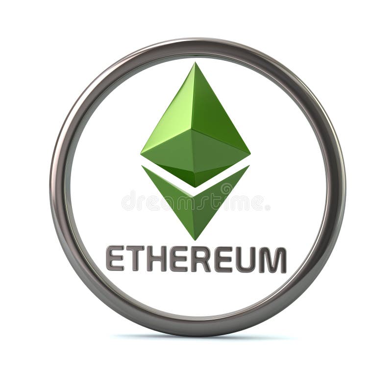 Icono virtual de la moneda del cripto de Gren Ethereum ilustración del vector Icono virtual de la moneda del cripto de Gren Ethereum ilustración del vector