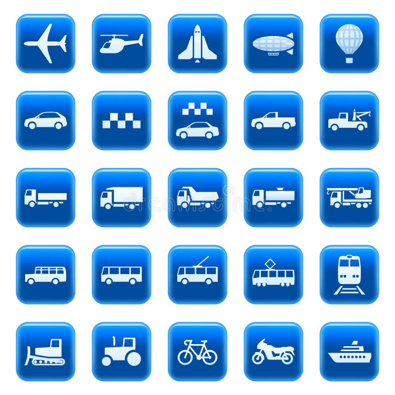 Iconos/botones del transporte libre illustration Iconos/botones del transporte libre illustration