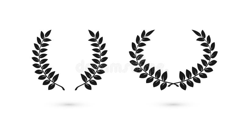 Iconos de coronas de laurel para el diseño web. Firma de premio. Ilustración del vector libre illustration Iconos de coronas de laurel para el diseño web. Firma de premio. Ilustración del vector libre illustration
