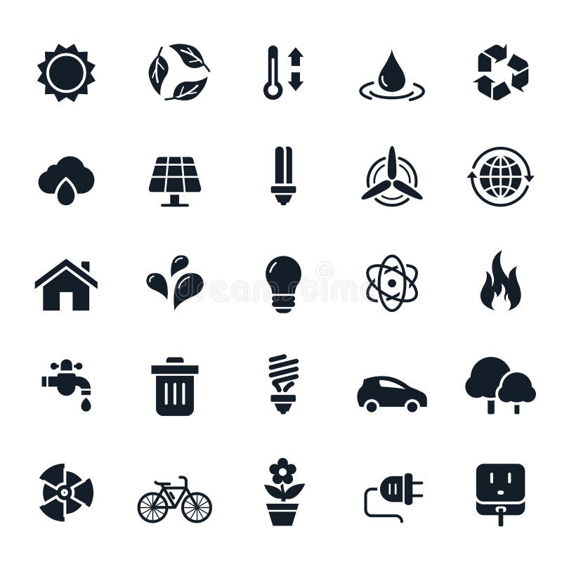 Iconos de la ecología y del ambiente
