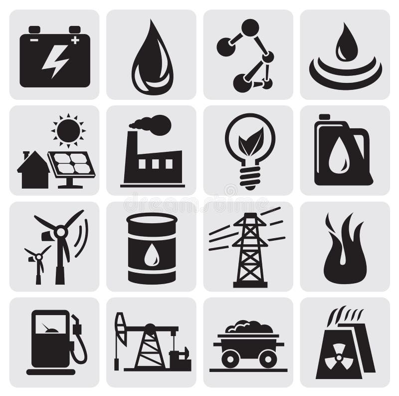 Iconos de la energía y de la potencia