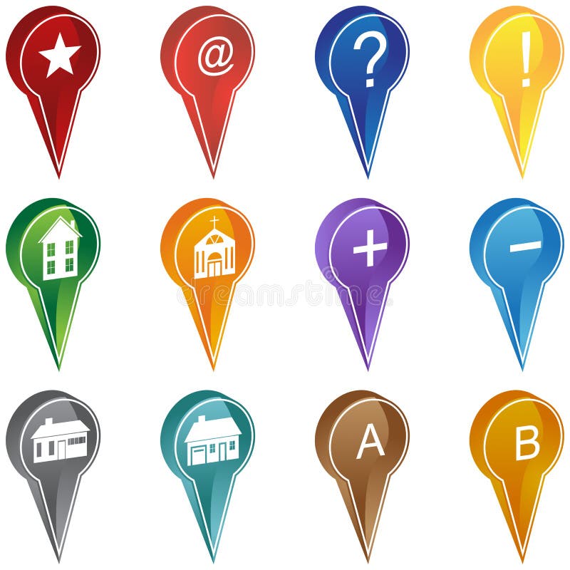 Set of 12 home icons used as marking points. Set of 12 home icons used as marking points.