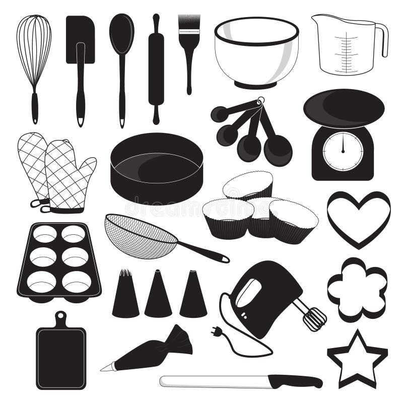 Ingredientes De Cocción E Iconos De Los Utensilios De Cocina Dibujo De  Dibujos Animados Planos Vectoriales Elementos De Diseño De Ilustración del  Vector - Ilustración de torcer, receta: 163279187