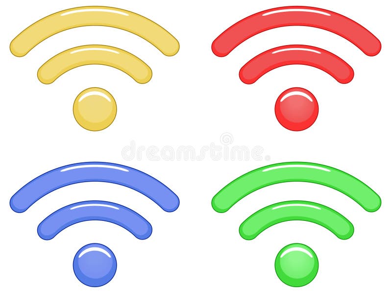 Iconos de la tecnología inalámbrica ilustración del vector Iconos de la tecnología inalámbrica ilustración del vector