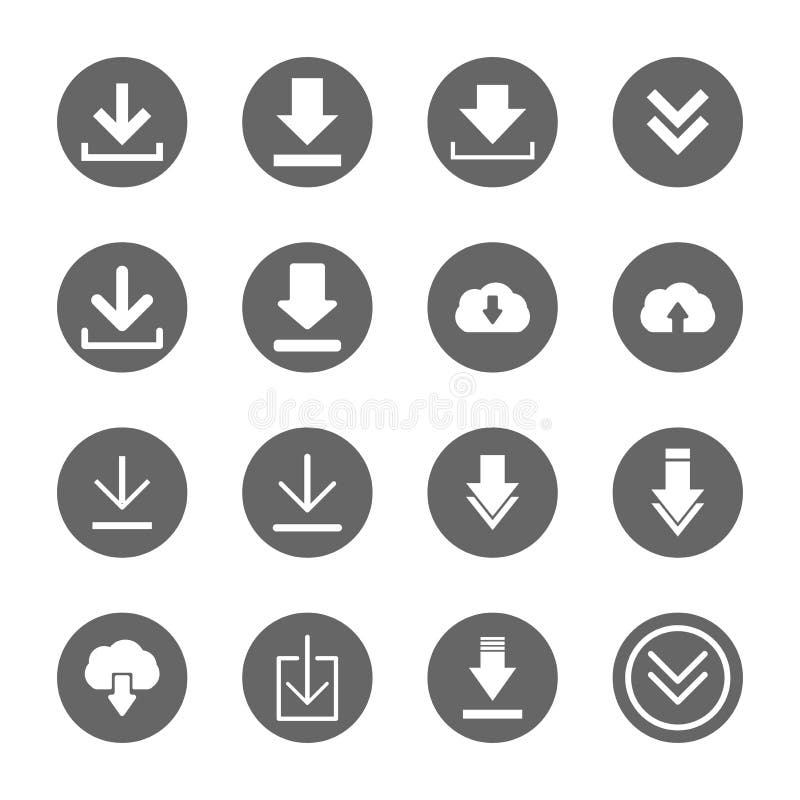 Iconos de la transferencia directa fijados stock de ilustración Iconos de la transferencia directa fijados stock de ilustración