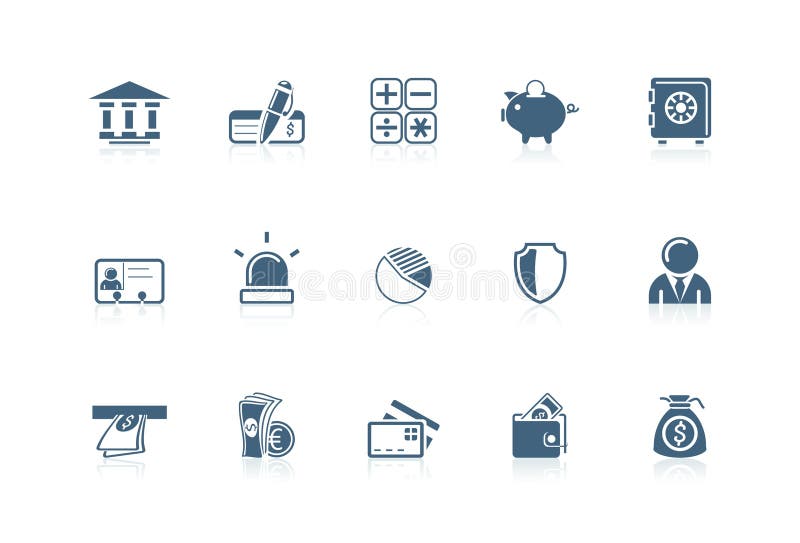 Iconos de las actividades bancarias