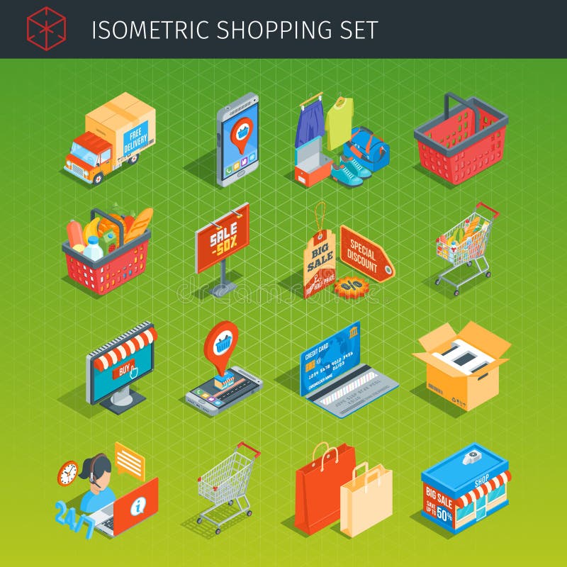 Iconos de las compras fijados libre illustration Iconos de las compras fijados libre illustration