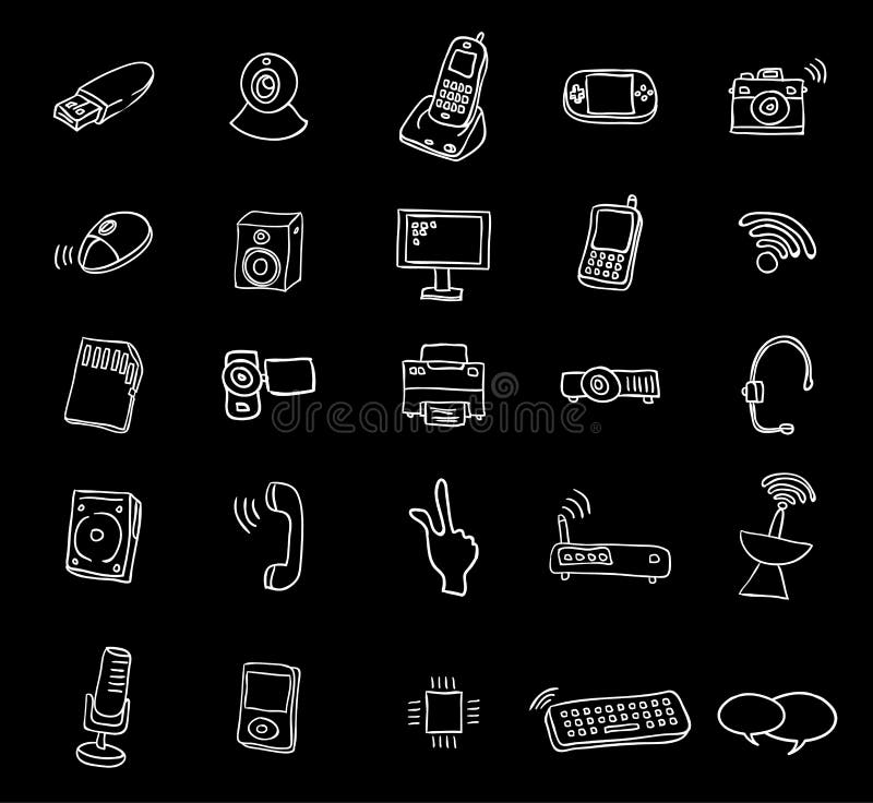 Iconos de las multimedias del web fijados - ejemplo del vector libre illustration Iconos de las multimedias del web fijados - ejemplo del vector libre illustration