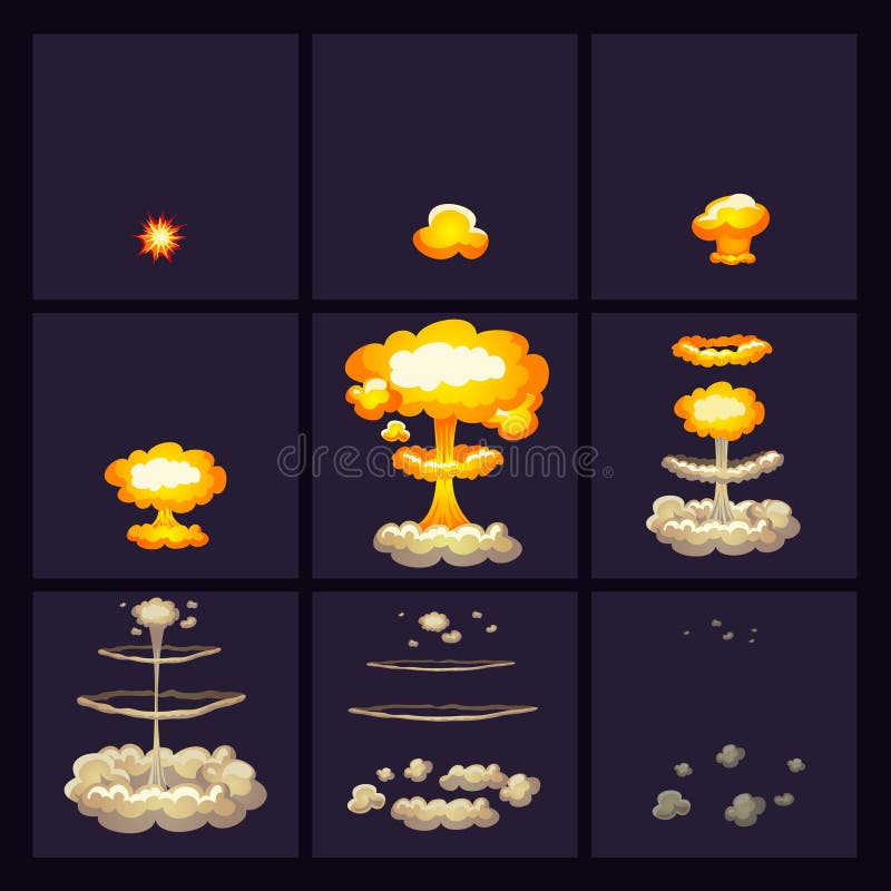 Iconos de los efectos de la explosión fijados stock de ilustración Iconos de los efectos de la explosión fijados stock de ilustración