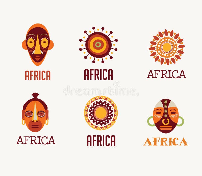 Iconos de África, del safari y sistema de elemento libre illustration Iconos de África, del safari y sistema de elemento libre illustration