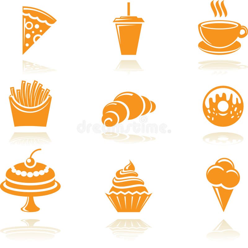 Iconos del alimento ilustración del vector Iconos del alimento ilustración del vector