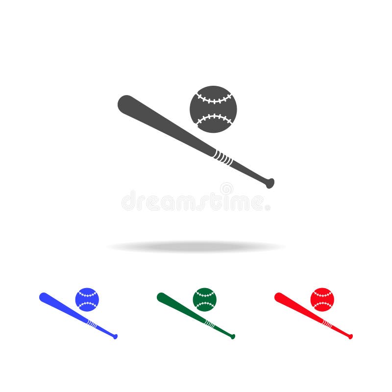 Icono de bate de béisbol. Contorno bate béisbol icono vector para