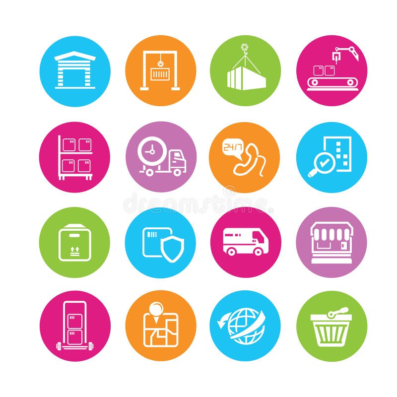 Iconos del cargo stock de ilustración Iconos del cargo stock de ilustración