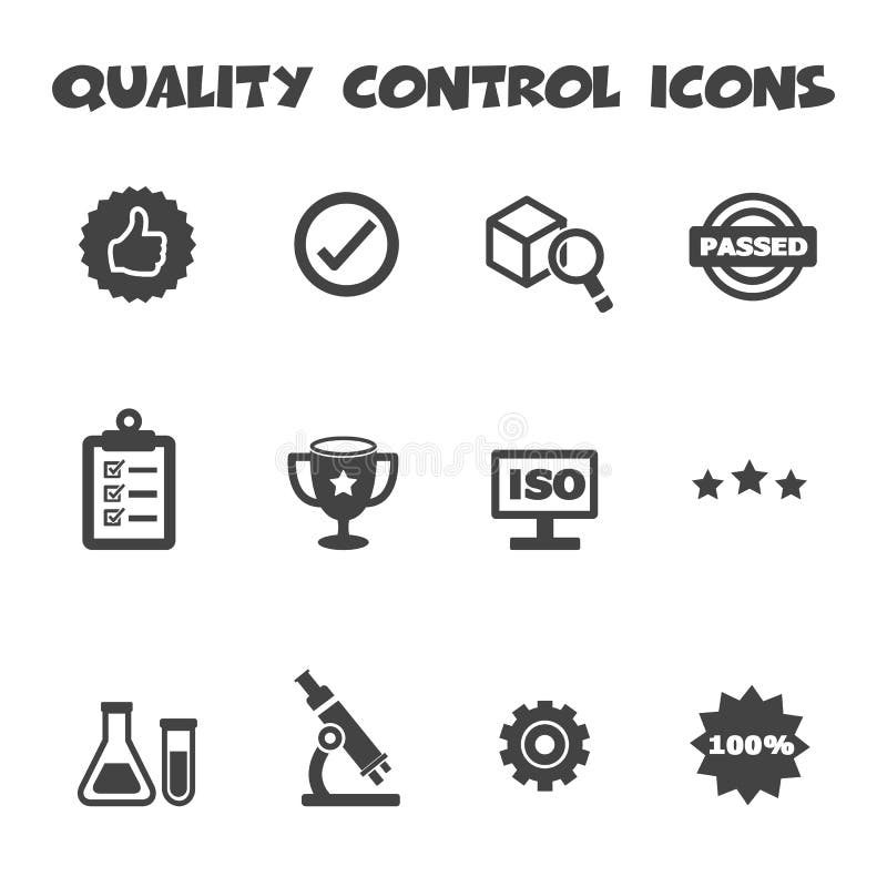 Iconos del control de calidad