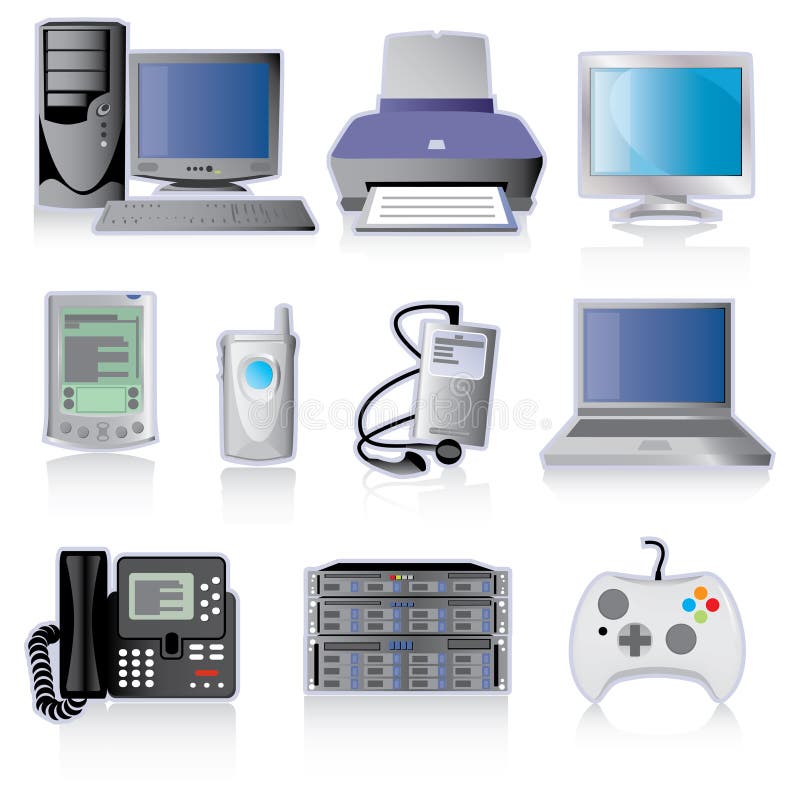 Iconos del dispositivo de la tecnología