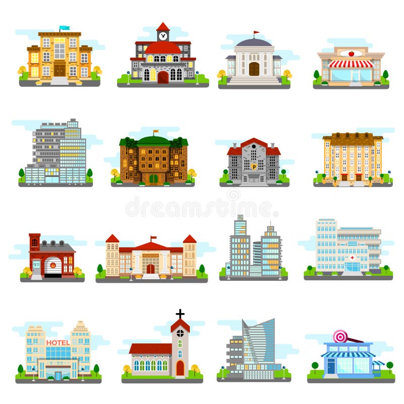 Iconos del edificio fijados libre illustration Iconos del edificio fijados libre illustration