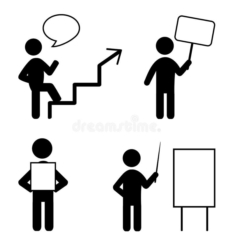 Iconos del negocio con el espacio para el texto libre illustration Iconos del negocio con el espacio para el texto libre illustration