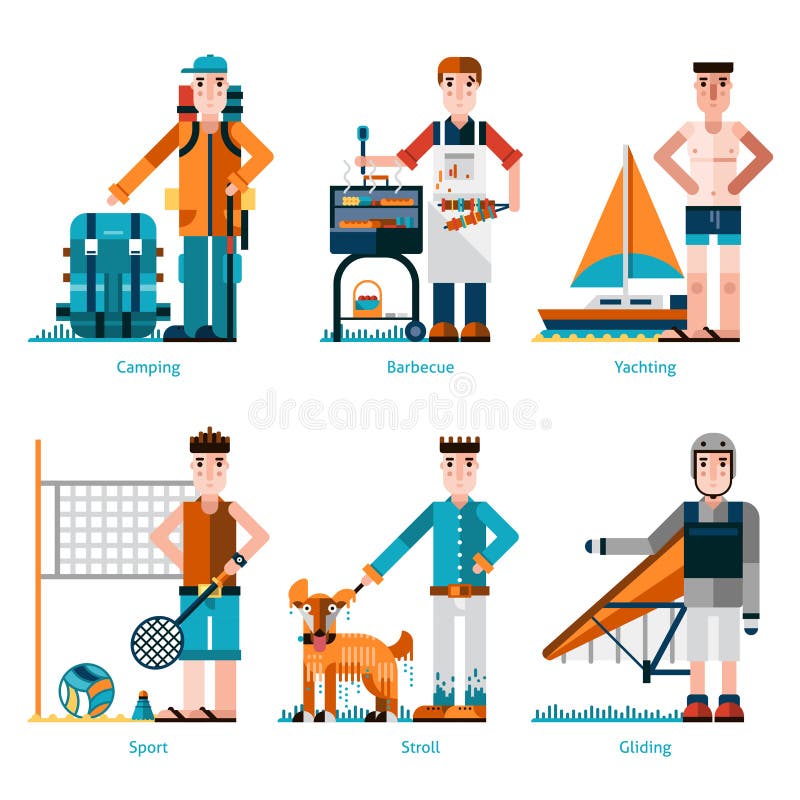 Iconos del resto del verano libre illustration