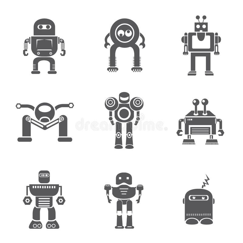 Download Iconos del robot stock de ilustración. Ilustración de ...