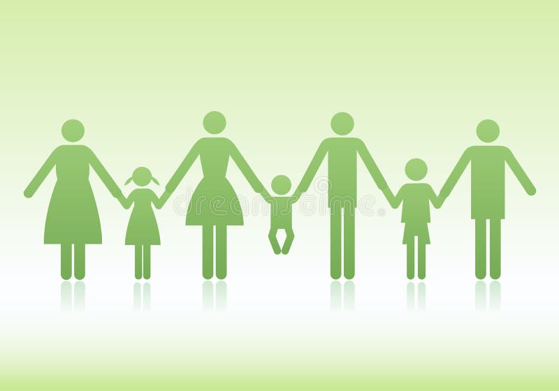 Iconos del vector de la familia stock de ilustración Iconos del vector de la familia stock de ilustración