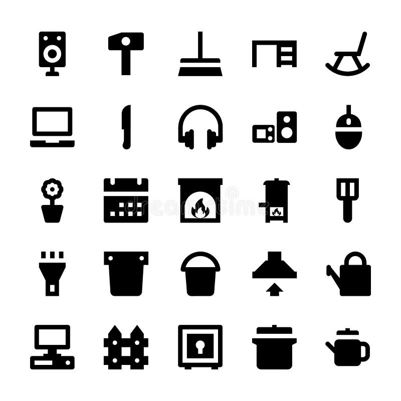 Iconos 5 del vector de los aparatos electrodomésticos libre illustration Iconos 5 del vector de los aparatos electrodomésticos libre illustration