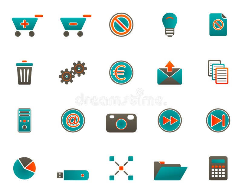 Iconos del Web ilustración del vector Iconos del Web ilustración del vector