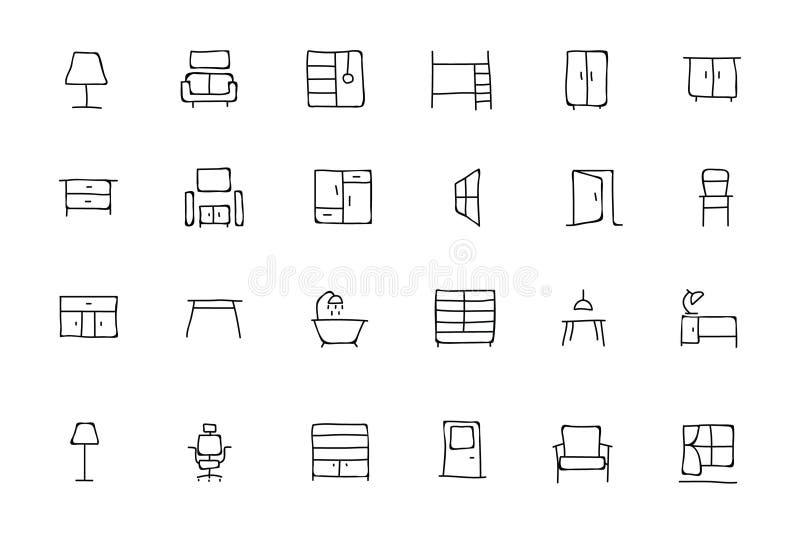 Iconos Dibujados Mano 2 Del Vector