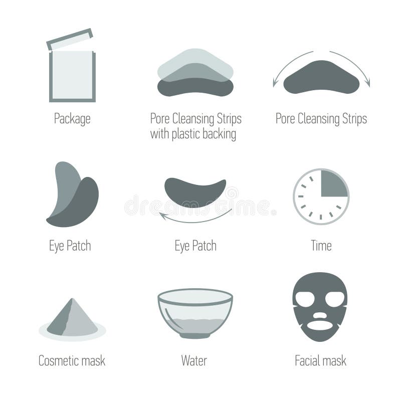 Iconos faciales del cuidado de piel fijados Limpiando la piel y mantenga la piel sana Salud de la piel, colección de los símbolos ilustración del vector Iconos faciales del cuidado de piel fijados Limpiando la piel y mantenga la piel sana Salud de la piel, colección de los símbolos ilustración del vector