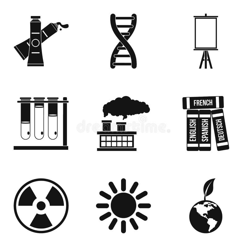 Iconos fijados, estilo simple del estudio del ambiente