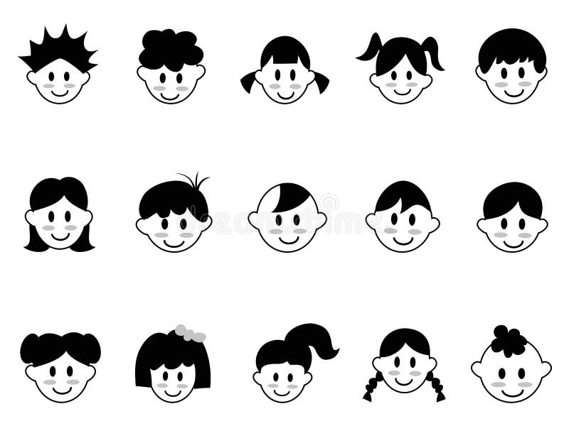 Iconos principales de los niños libre illustration Iconos principales de los niños libre illustration