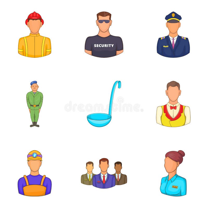 Iconos principales fijados, estilo de la historieta libre illustration Iconos principales fijados, estilo de la historieta libre illustration