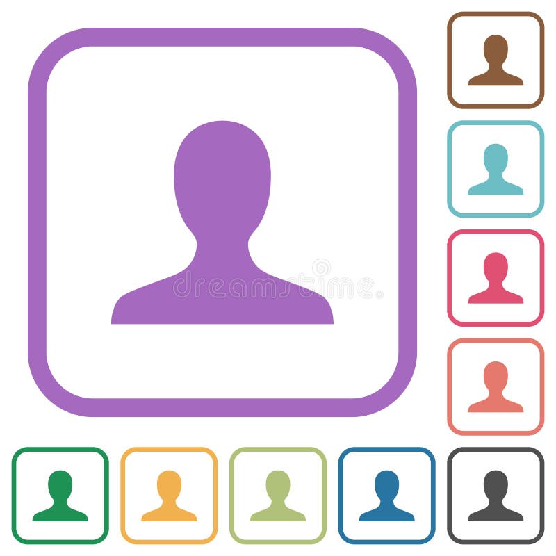Iconos simples de avatar de usuario en blanco libre illustration