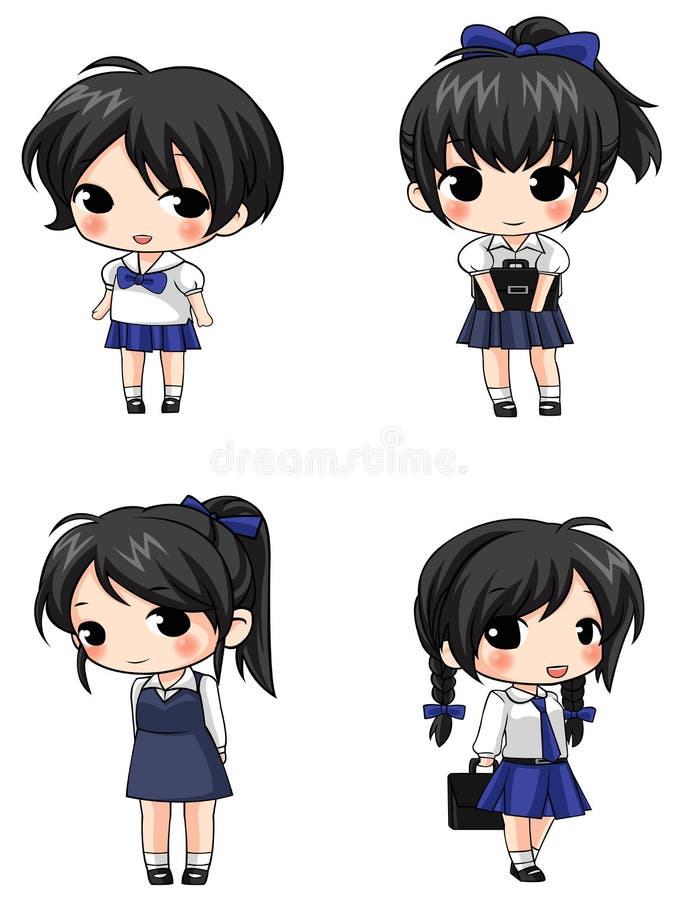 Menina De Manga De Anime Molho Cômico Japonês Sorrindo Jovem Em Uniforme  Marinho, Saia Curta Roupas Cosplay, Kawaii Asiático Ilustração do Vetor -  Ilustração de menina, fêmea: 200791219