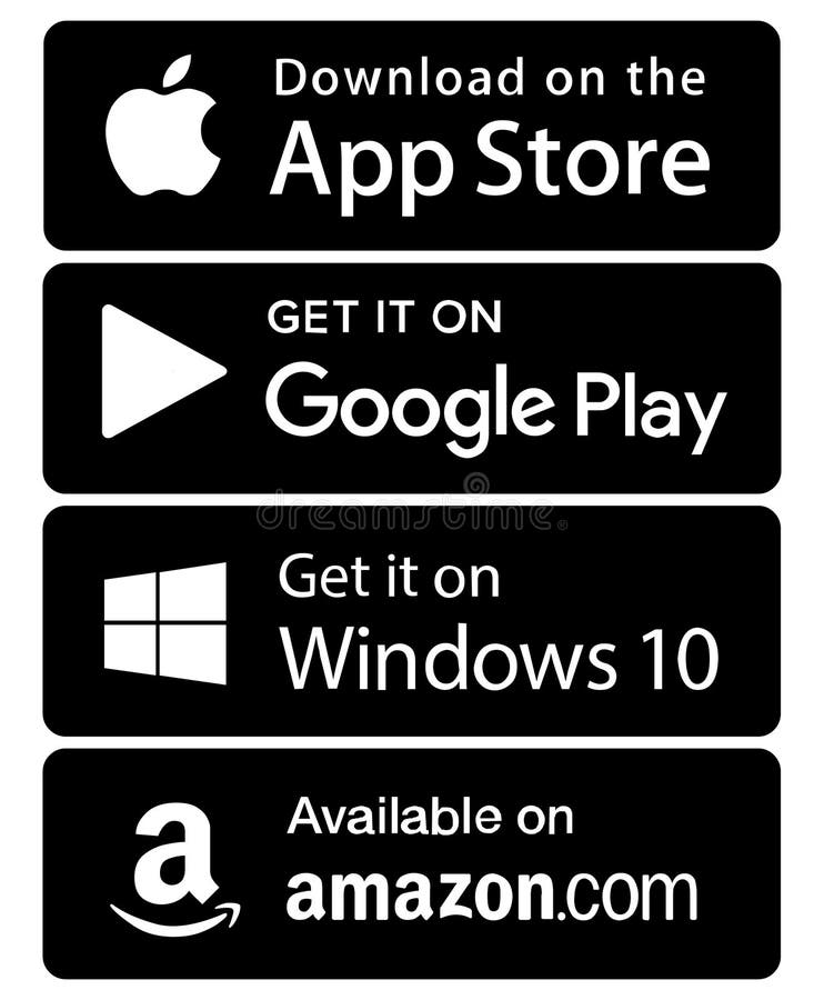 Icons App Store Google Play Windows  Editorial Stock Image -  Illustration of nnew, : 127287209