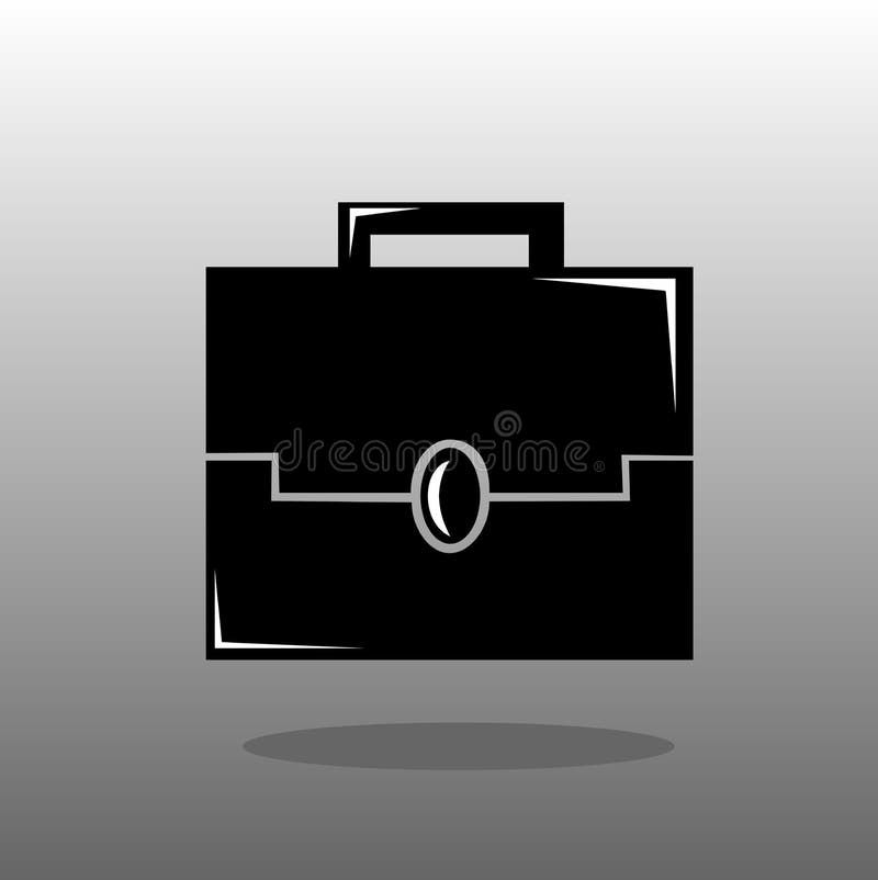 Icons Drawing Silhouette Case or Bag for Documents Stock Vector