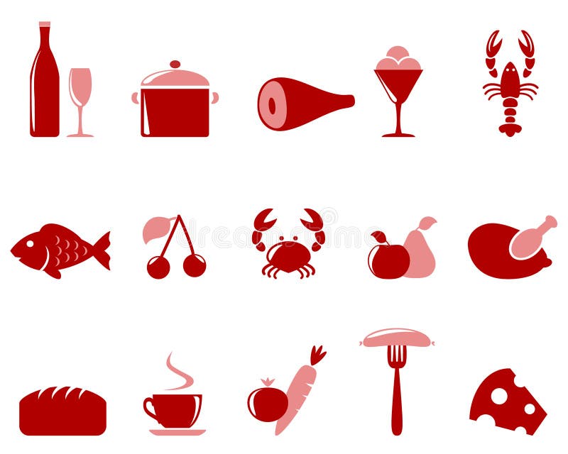 Icons food set.