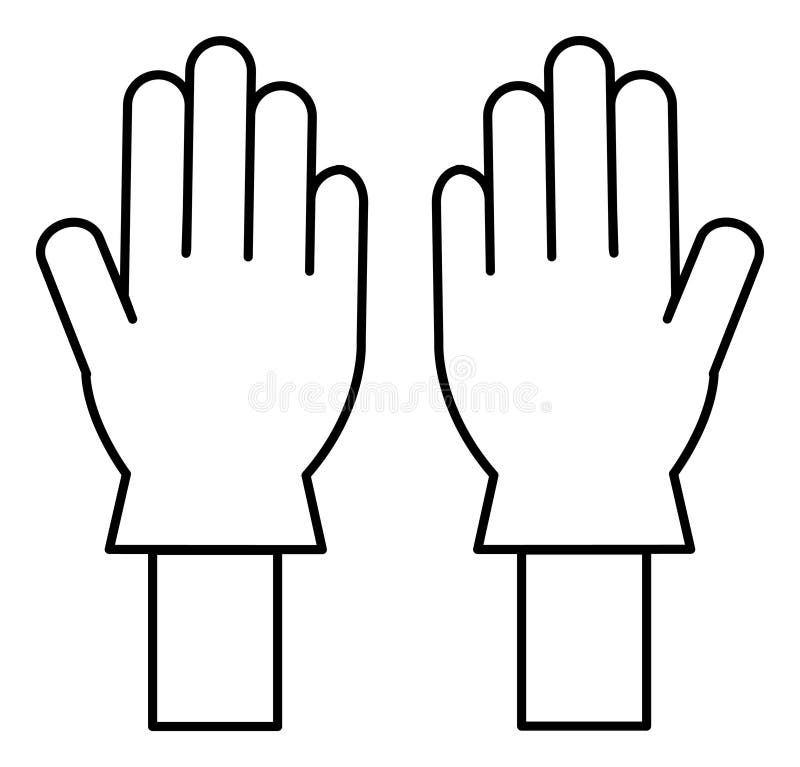 Hands Wearing Black Leather Gloves Make the Finger Guns or Pointing