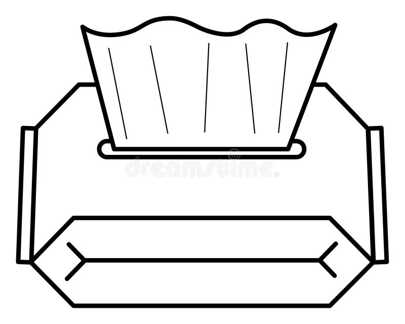 Tissue Box Black and White Vector Stock Photo Illustration of health, design 182722250