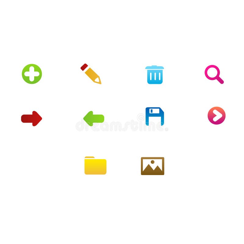 Icons set design for software application royalty free illustration Icons set design for software application royalty free illustration