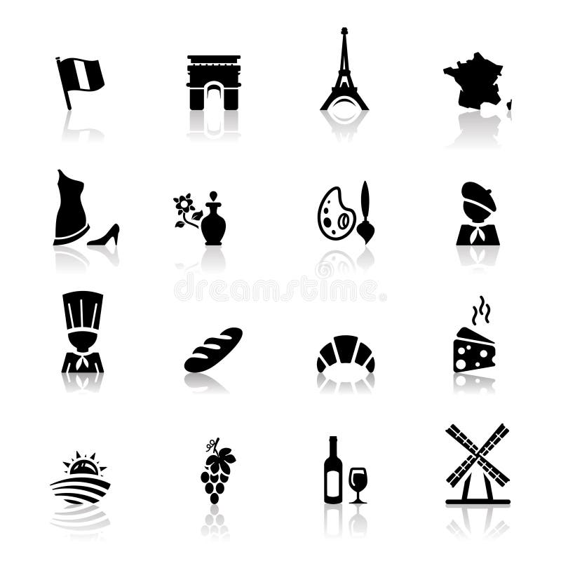 French Culture Icons Stock Illustrations – 1,118 French Culture