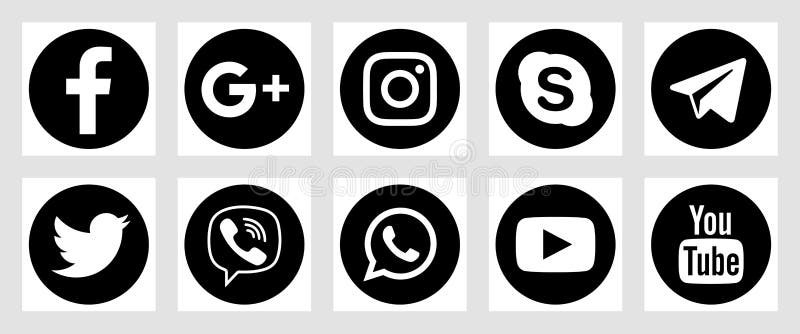 Social Media Icons Telegram Stock Illustrations – 856 Social Media ...