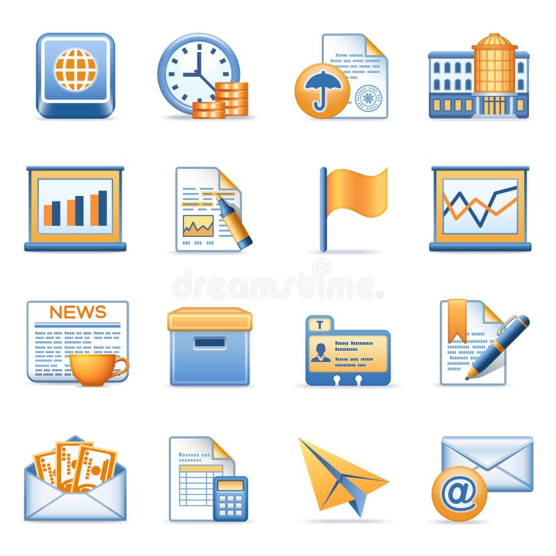 Icons for web blue orange series 5