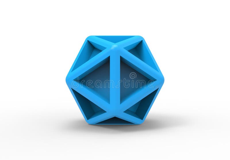 icosahedron geometrisch 3d voorwerp vector illustratie icosahedron geometrisch 3d voorwerp vector illustratie