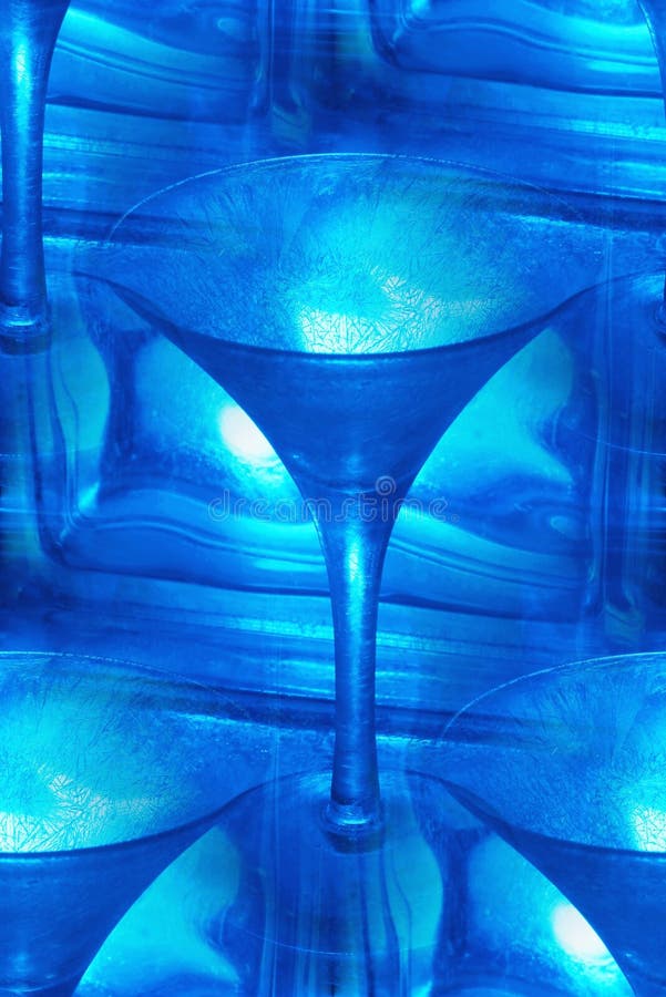 Icy blue martini abstract