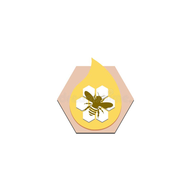Icône abstraite de logo de signe d'abeille de miel illustration libre de droits Icône abstraite de logo de signe d'abeille de miel illustration libre de droits