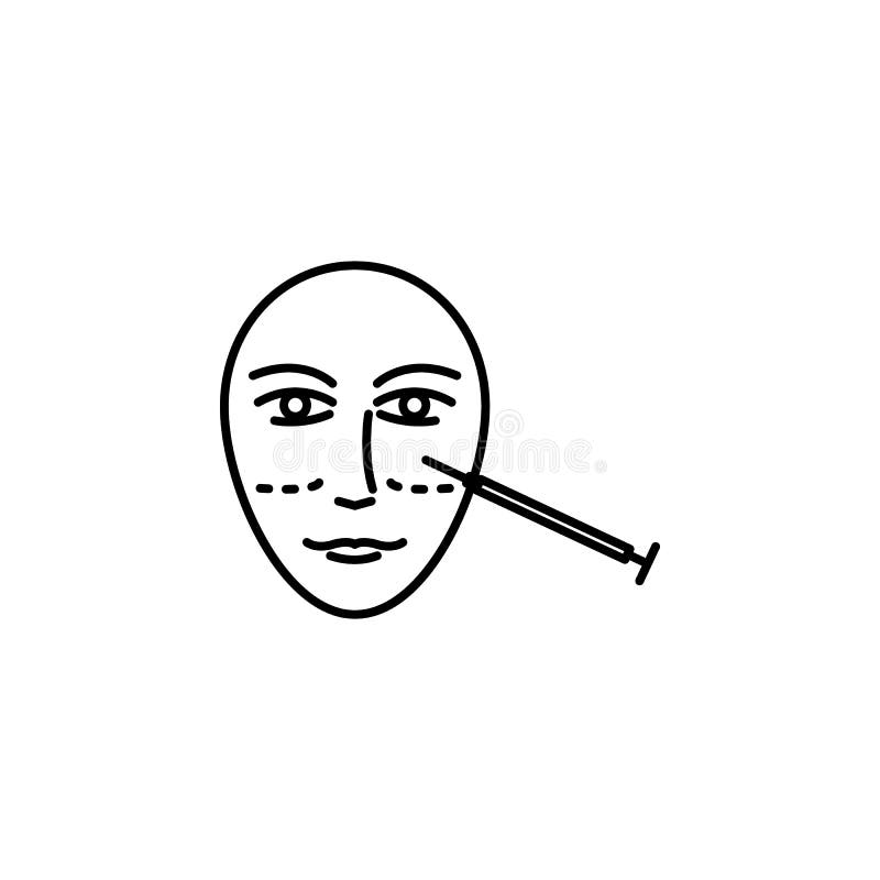 Icône anti-vieillissement de botox de visage Élément de beauté et d'icône anti-vieillissement pour les apps mobiles de concept et illustration libre de droits Icône anti-vieillissement de botox de visage Élément de beauté et d'icône anti-vieillissement pour les apps mobiles de concept et illustration libre de droits